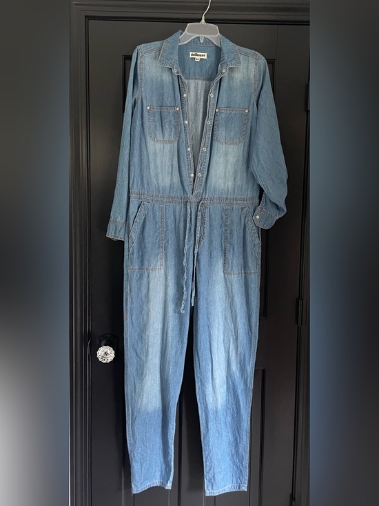 Dollhouse Pants - Dollhouse Light Blue Denim Utility Jumpsuit